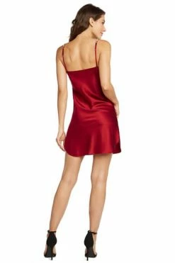 Avery Rose Lingerie Pure Silk Makayla Red Silk Short Dress