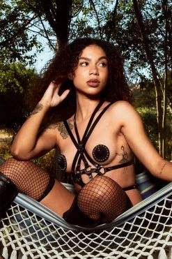 H.O.S. Leather Marquise Leather Playsuit