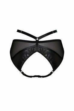 Something Wicked Panties Mia Leather Ouvert Brief