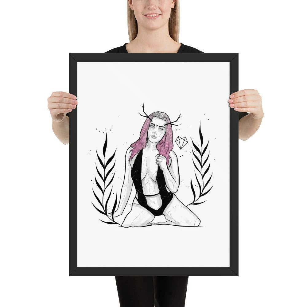 Wolfmumma Darkest Vixen Framed Art • Becca 14 Wolfmumma Darkest Vixen Framed Art • Becca