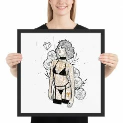 Wolfmumma Darkest Vixen Framed Art • Emily