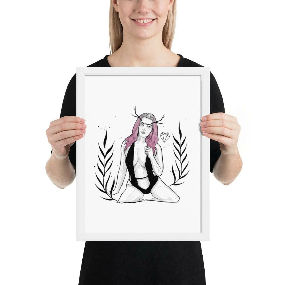 Wolfmumma Darkest Vixen Framed Art • Becca 17 Wolfmumma Darkest Vixen Framed Art • Becca