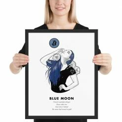 Wolfmumma Bitcoin Art In Frame • Lexy X Blue Moon Cypherpunk 27 Wolfmumma Bitcoin Art In Frame • Lexy X Blue Moon Cypherpunk