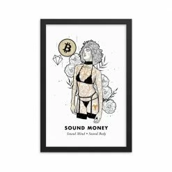 Wolfmumma Bitcoin Art In Frame • Emily X Sound Money