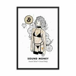 Wolfmumma Bitcoin Art In Frame • Emily X Sound Money