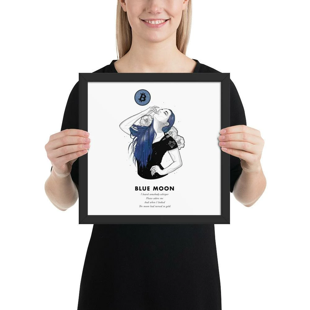 Wolfmumma Bitcoin Art In Frame • Lexy X Blue Moon Cypherpunk 6 Wolfmumma Bitcoin Art In Frame • Lexy X Blue Moon Cypherpunk