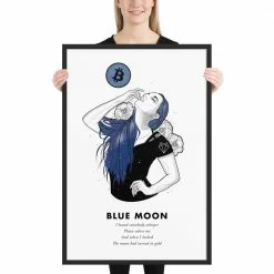 Wolfmumma Bitcoin Art In Frame • Lexy X Blue Moon Cypherpunk 30 Wolfmumma Bitcoin Art In Frame • Lexy X Blue Moon Cypherpunk