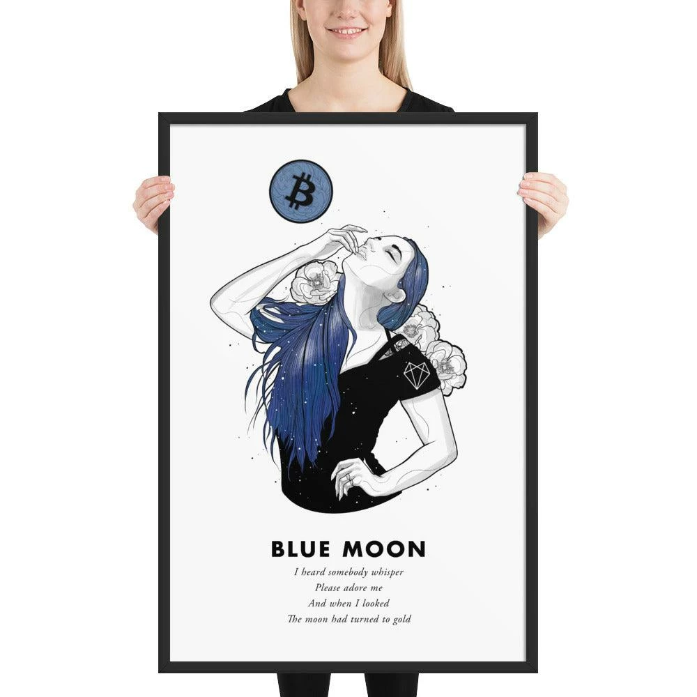 Wolfmumma Bitcoin Art In Frame • Lexy X Blue Moon Cypherpunk 14 Wolfmumma Bitcoin Art In Frame • Lexy X Blue Moon Cypherpunk