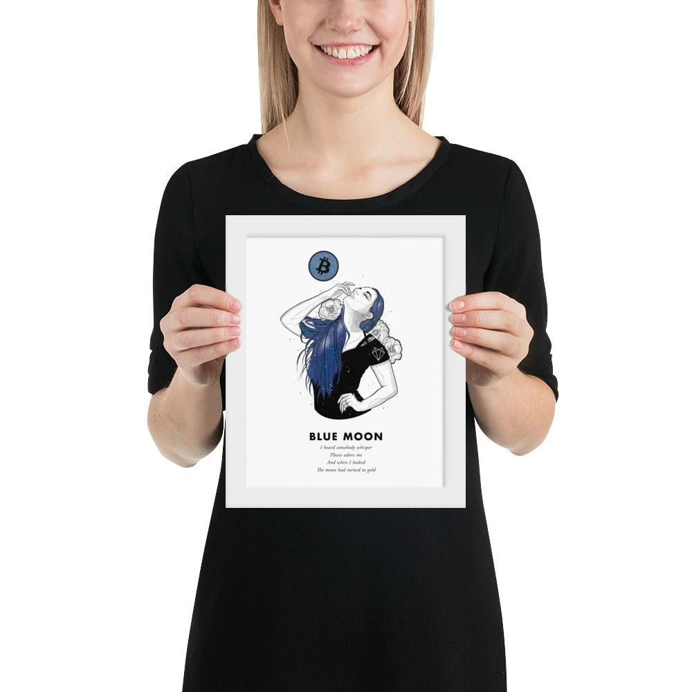 Wolfmumma Bitcoin Art In Frame • Lexy X Blue Moon Cypherpunk 15 Wolfmumma Bitcoin Art In Frame • Lexy X Blue Moon Cypherpunk