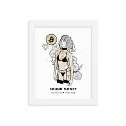 Wolfmumma Bitcoin Art In Frame • Emily X Sound Money