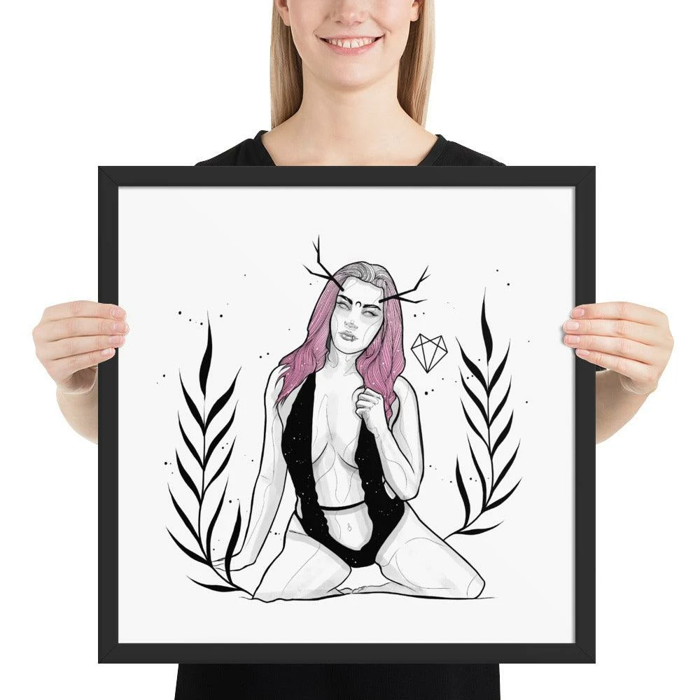 Wolfmumma Darkest Vixen Framed Art • Becca 13 Wolfmumma Darkest Vixen Framed Art • Becca