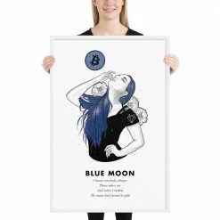 Wolfmumma Bitcoin Art In Frame • Lexy X Blue Moon Cypherpunk 34 Wolfmumma Bitcoin Art In Frame • Lexy X Blue Moon Cypherpunk