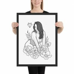 Wolfmumma Darkest Vixen Framed Art • Miss Vix