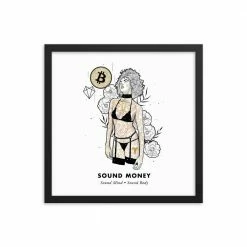 Wolfmumma Bitcoin Art In Frame • Emily X Sound Money