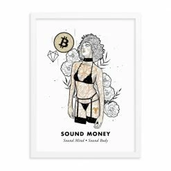 Wolfmumma Bitcoin Art In Frame • Emily X Sound Money