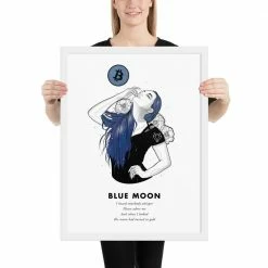 Wolfmumma Bitcoin Art In Frame • Lexy X Blue Moon Cypherpunk 33 Wolfmumma Bitcoin Art In Frame • Lexy X Blue Moon Cypherpunk