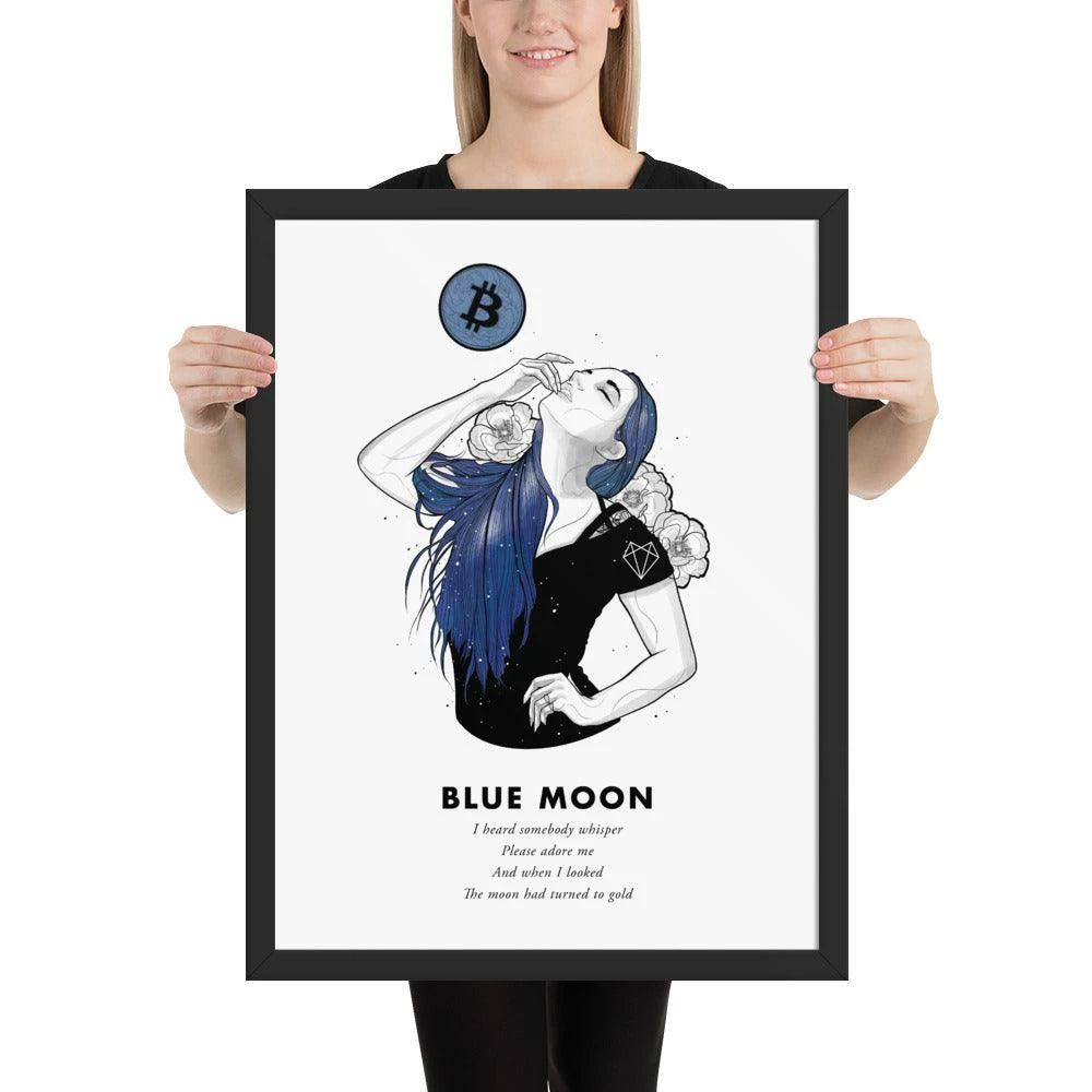 Wolfmumma Bitcoin Art In Frame • Lexy X Blue Moon Cypherpunk 13 Wolfmumma Bitcoin Art In Frame • Lexy X Blue Moon Cypherpunk