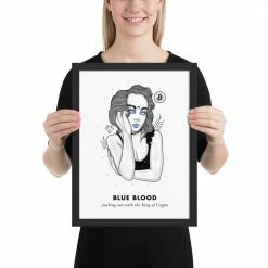 Wolfmumma Bitcoin Art In Frame • Evie X Blue Blood