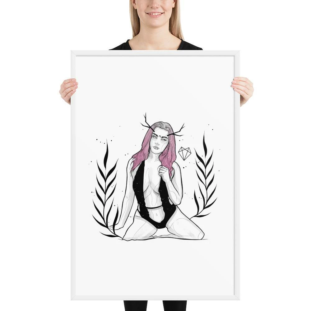 Wolfmumma Darkest Vixen Framed Art • Becca 19 Wolfmumma Darkest Vixen Framed Art • Becca