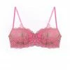 Monique Morin Pink Wild Lace Balconette Bra Bras