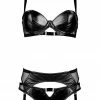 Something Wicked Montana Balconette Open Back Leather Set