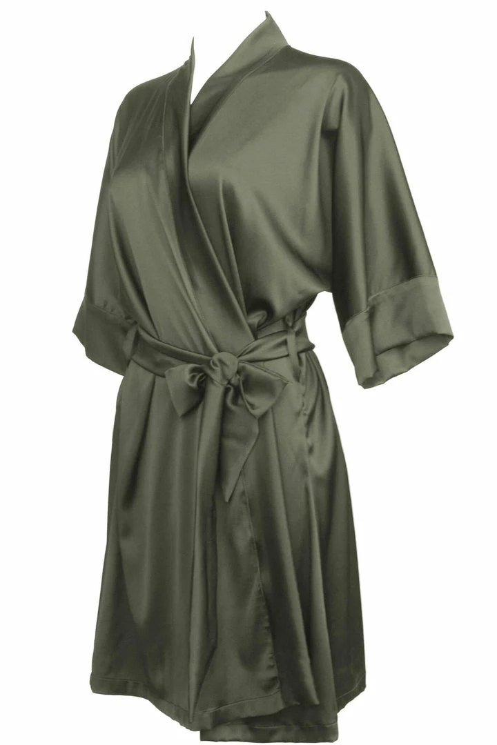 Rusalka Lingerie Moss Green Silk Kimono 5 Rusalka Lingerie Moss Green Silk Kimono