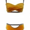 K+1% Lingerie Sets Mustard Yellow Velour Lingerie Set