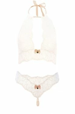 Bracli Sydney Pearl Necklace Ivory Lingerie Set