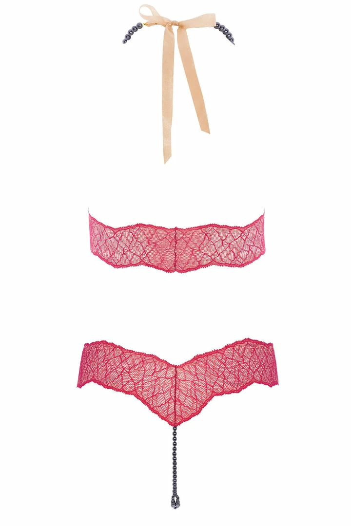 Bracli Sydney Dark Pearl Necklace Red Lingerie Set Lingerie Sets 4 Bracli Sydney Dark Pearl Necklace Red Lingerie Set Lingerie Sets