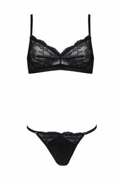 Nevaeh Intimates Lingerie Sets Fever & Thoughts Black Thong Set