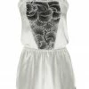 Nevaeh Intimates Rompers & Catsuits Florence White Silk Pleasure Romper 2 Nevaeh Intimates Rompers & Catsuits Florence White Silk Pleasure Romper