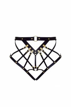 Love Lorn Lingerie Olivia Leather Harness Brief