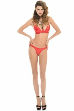 Patrice Catanzaro Sam Glossy Red Vegan Leather G-String Panties 9 Patrice Catanzaro Sam Glossy Red Vegan Leather G-String Panties