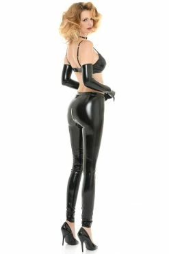 Patrice Catanzaro Sam Glossy Black Vegan Leather Bra