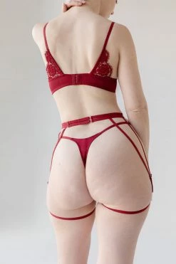Monique Morin Garter Belts Frisson Garter Belt • Bloodstone Red