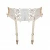 Elissa Poppy Rubi Suspender White Latex Garter Belt