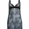 Rusalka Lingerie Black Swan Lace Satin Slip