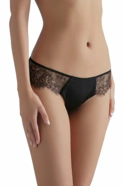 Sandra Silk Australia Panties Signature French Chantilly Lace Satin Briefs