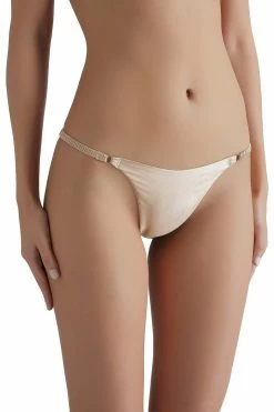 Sandra Silk Australia Panties Everyday Champagne Gold Silk G-String