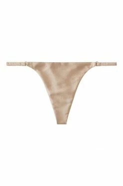 Sandra Silk Australia Panties Everyday Champagne Gold Silk G-String