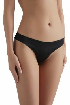 Sandra Silk Australia Panties Everyday Black Silk Thong