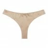 Sandra Silk Australia Everyday Champagne Gold Silk Thong Panties