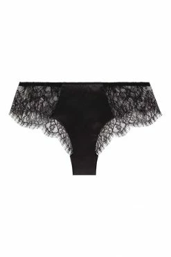 Sandra Silk Australia French Chantilly Lace Silk Satin Thong Panties
