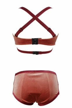 K+1% Smoky Pink Velour Lingerie Set Lingerie Sets