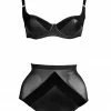 Something Wicked Ava Balconette Leather Bra Set Lingerie Sets
