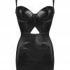 Something Wicked Montana Black Leather Dress Little Black Dresses