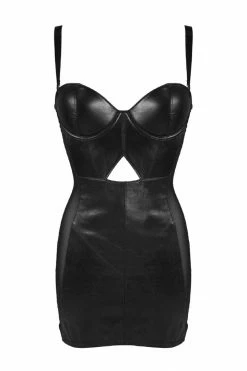Something Wicked Montana Black Leather Dress Little Black Dresses