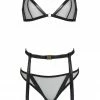 Something Wicked Lingerie Sets Nina Soft Cup Leather Bra Set