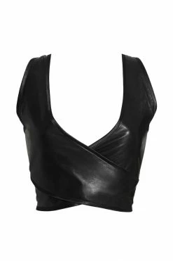 Something Wicked Lexi Soft Cup Leather Bra Bodysuits & Tops