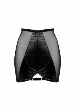 Something Wicked Montana Black Leather Skirt